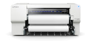 Roland printer with paper rolls on a white background