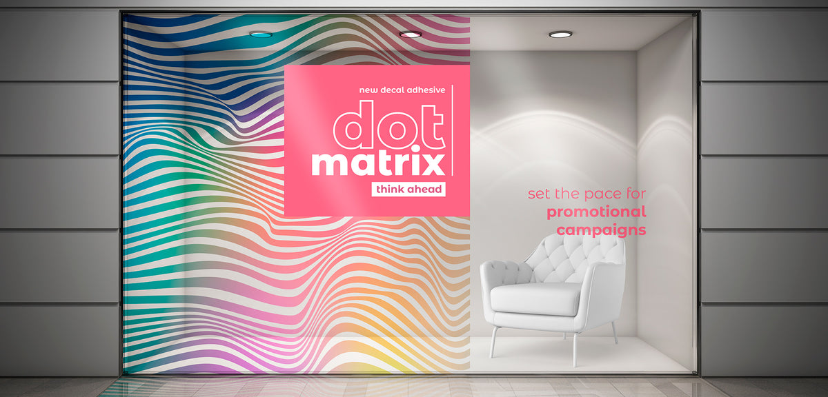 Decal DOT Matrix White Matte S/A Vinyl