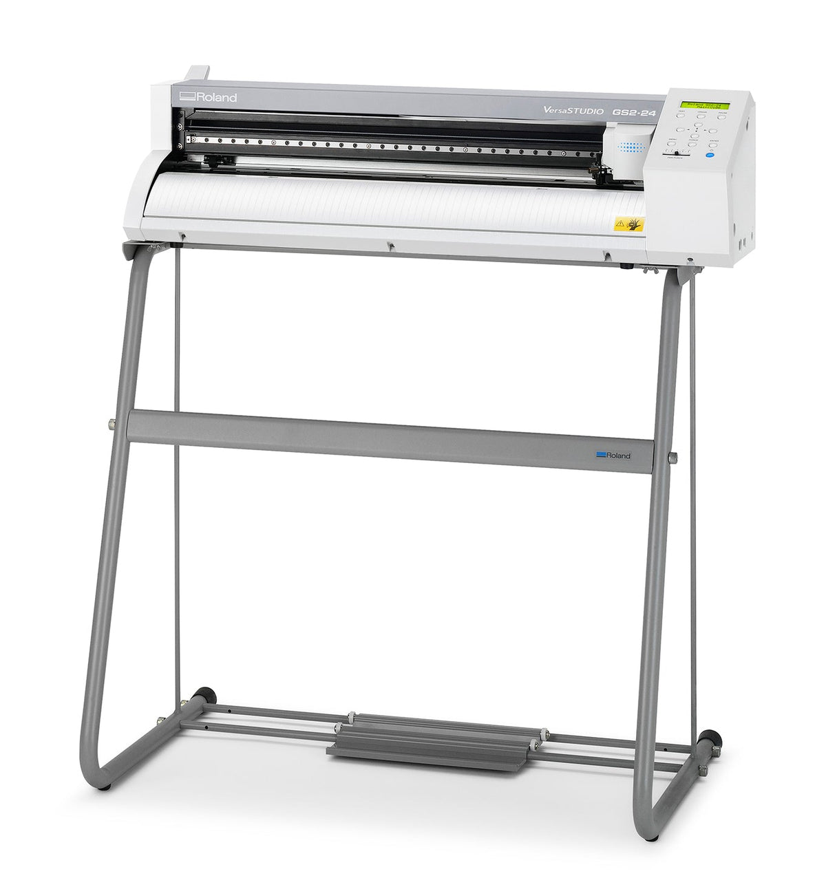Plotter with stand on a white background