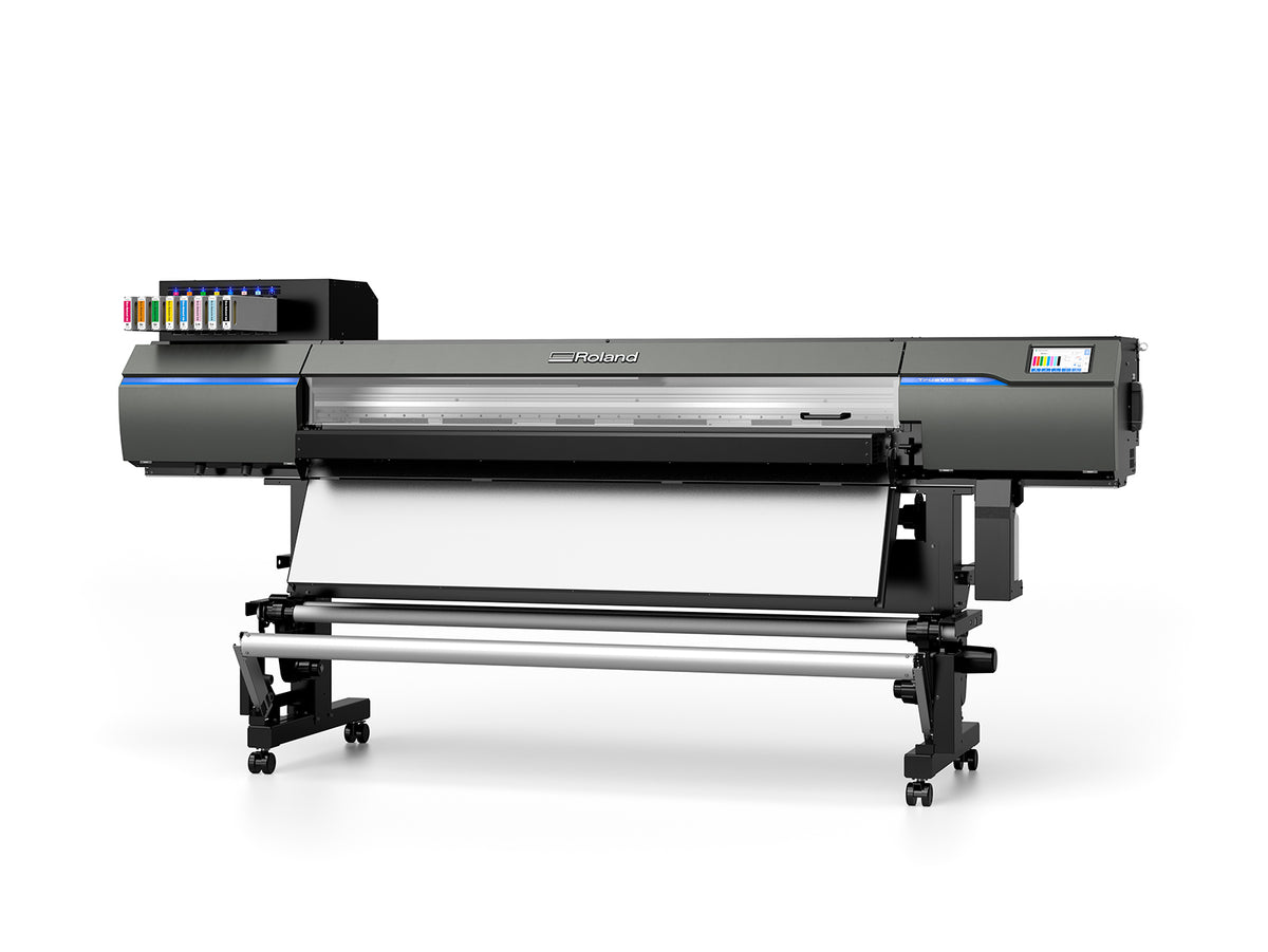 Large flatbed printer on a white background