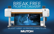 Mutoh ValueJet 1638UR UV-LED 64" 6 Colour Large Format Production Printer, includes RIP and Bulk Ink Adaptors