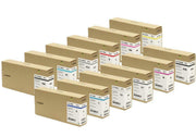 A set of Canon PFI-1700 Lucia PRO ink cartridges in various colors.