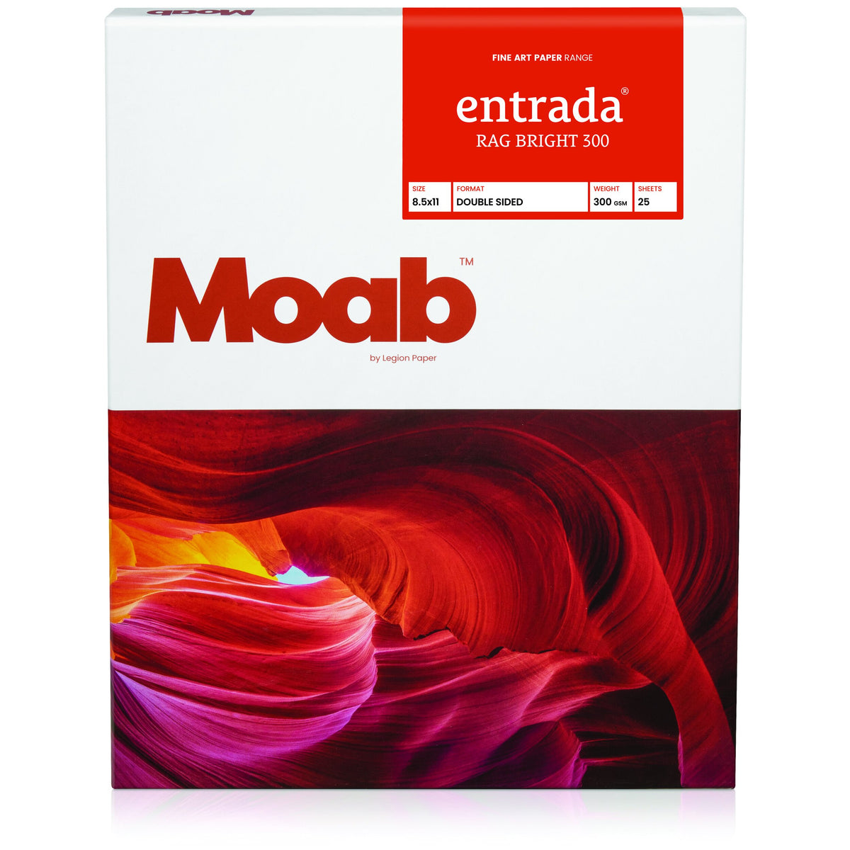 MOAB Entrada Rag Bright 300gsm - Sheets