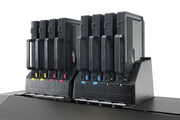 A set of Mutoh MS41 Eco Ultra Ink bottles for XpertJet printers, displayed in black, cyan, magenta, and yellow colors.