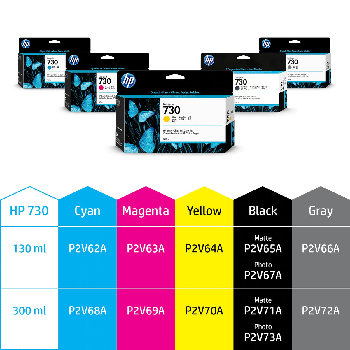 HP 730 DesignJet Ink - 130ml