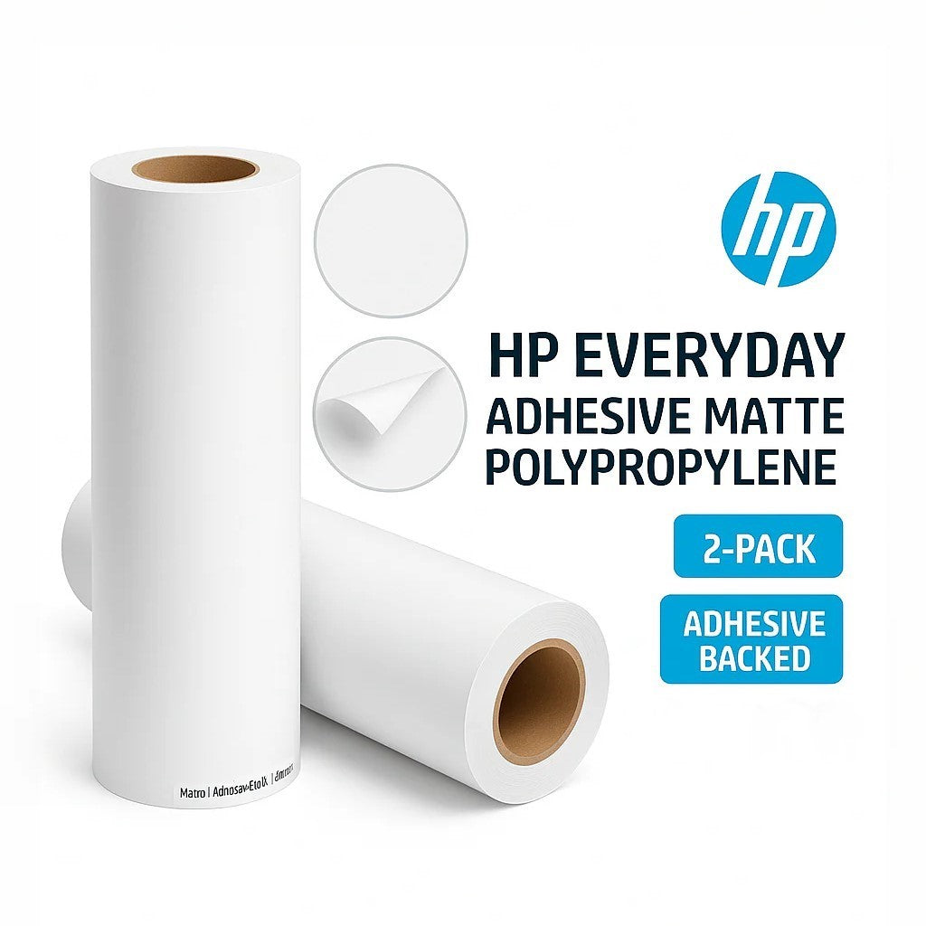 HP Everyday Self-Adhesive Matte Polypropylene 120gsm - 2 Pack