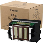 Canon printer head with packaging in the background