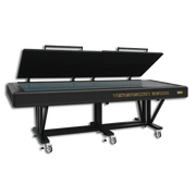 Large flatbed scanner with open lid on a white background