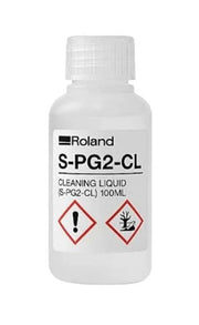 Bottle of Roland S-PG2-CL cleaning liquid on a white background