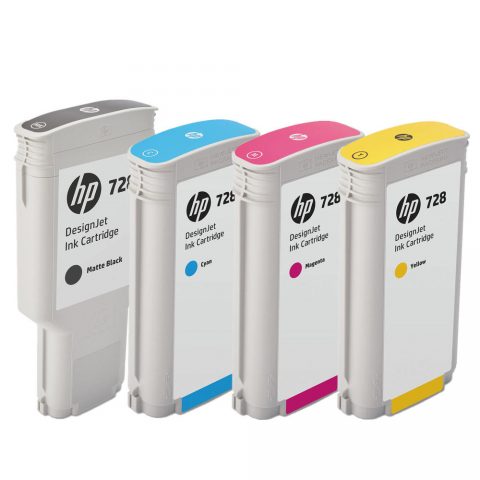 HP 728 DesignJet Ink 130ml – T730/T830 Printer Ink