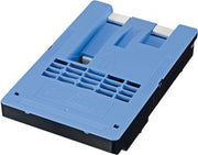 A Canon imagePROGRAF Maintenance Cartridge, featuring a blue and black color scheme, used for waste ink collection in large format printers.